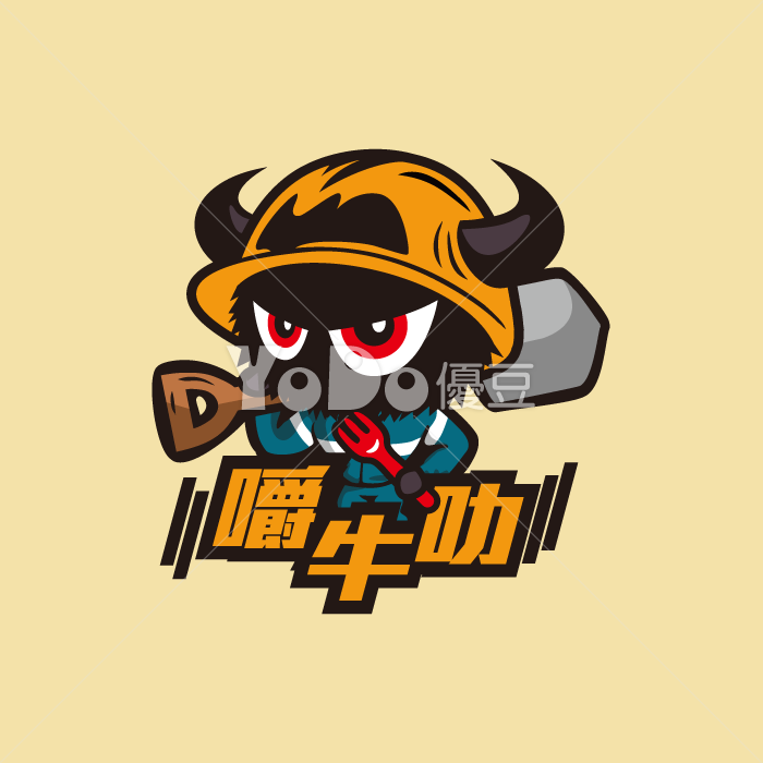 Q版Logo設計-嚼牛肋