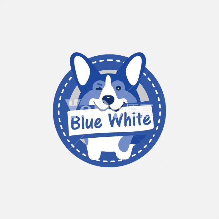 Q版Logo設計-Blue While