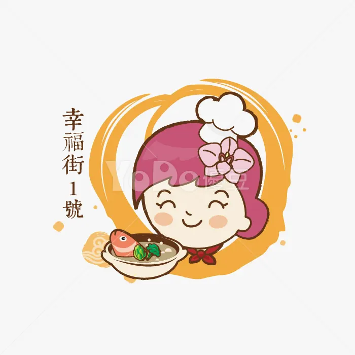 Q版Logo設計-幸福街一號