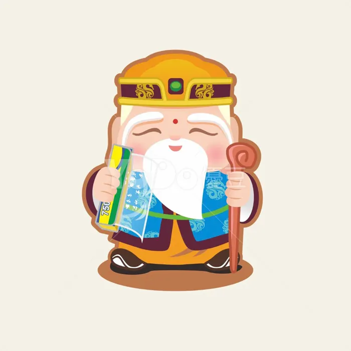 手繪Q版公仔Logo設計-土地公