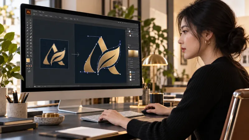 印刷廠或設計公司都會問有沒有Logo原始檔？AI生成的Logo要怎麼做成原始檔呢？
